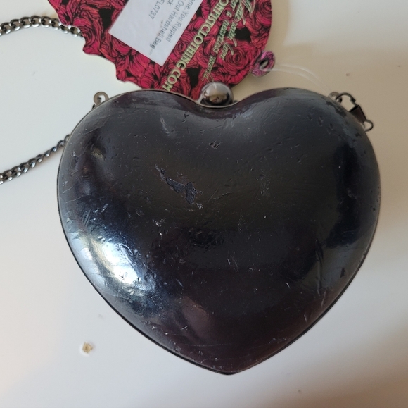 Iron Fist You Ripped My Heart Out Hardshell Clutch, NWT With Flaws - Picture 3 of 10